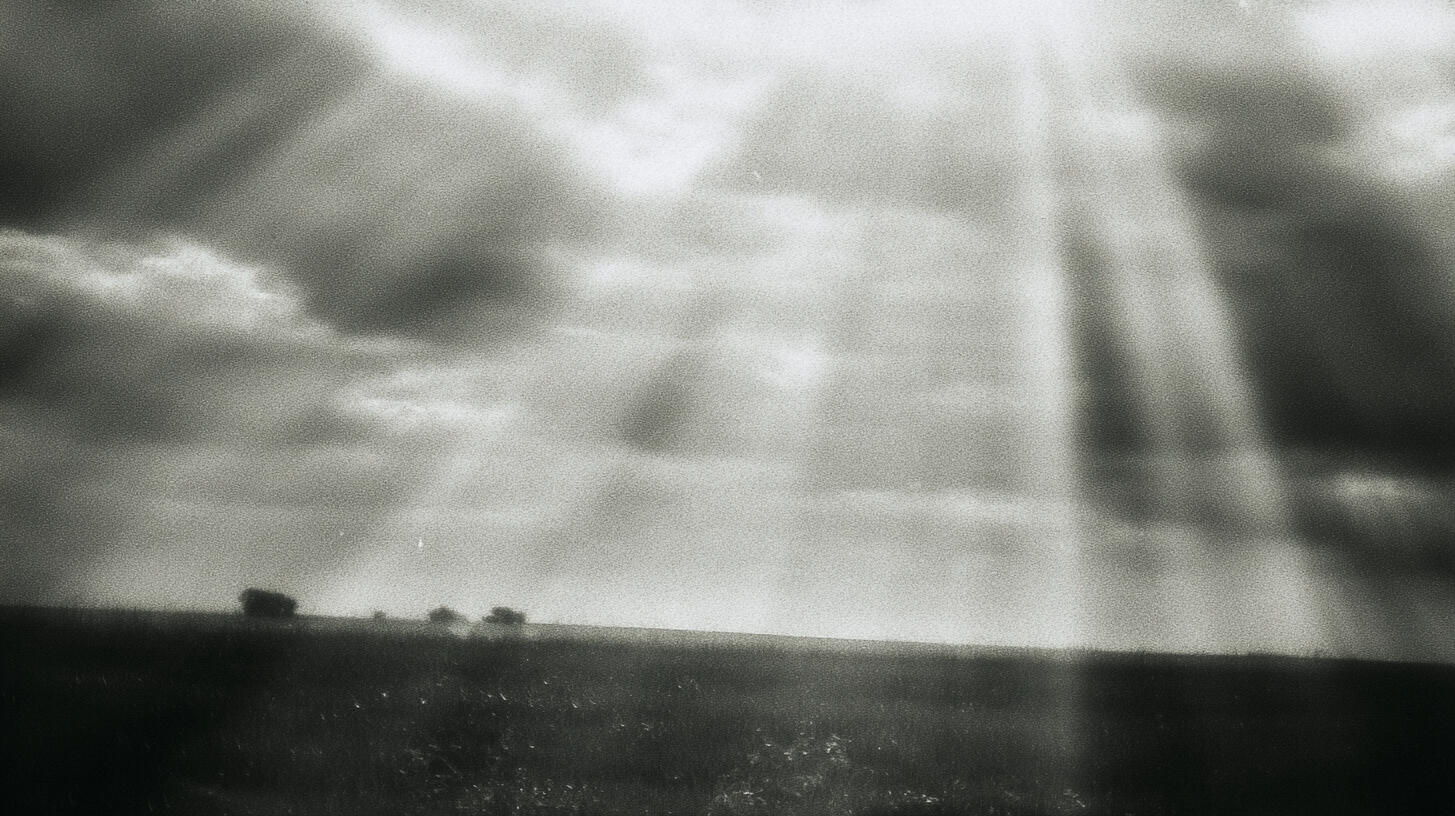 Landscape, Sunbeams, 2025. Pigment print, 30 × 40 cm