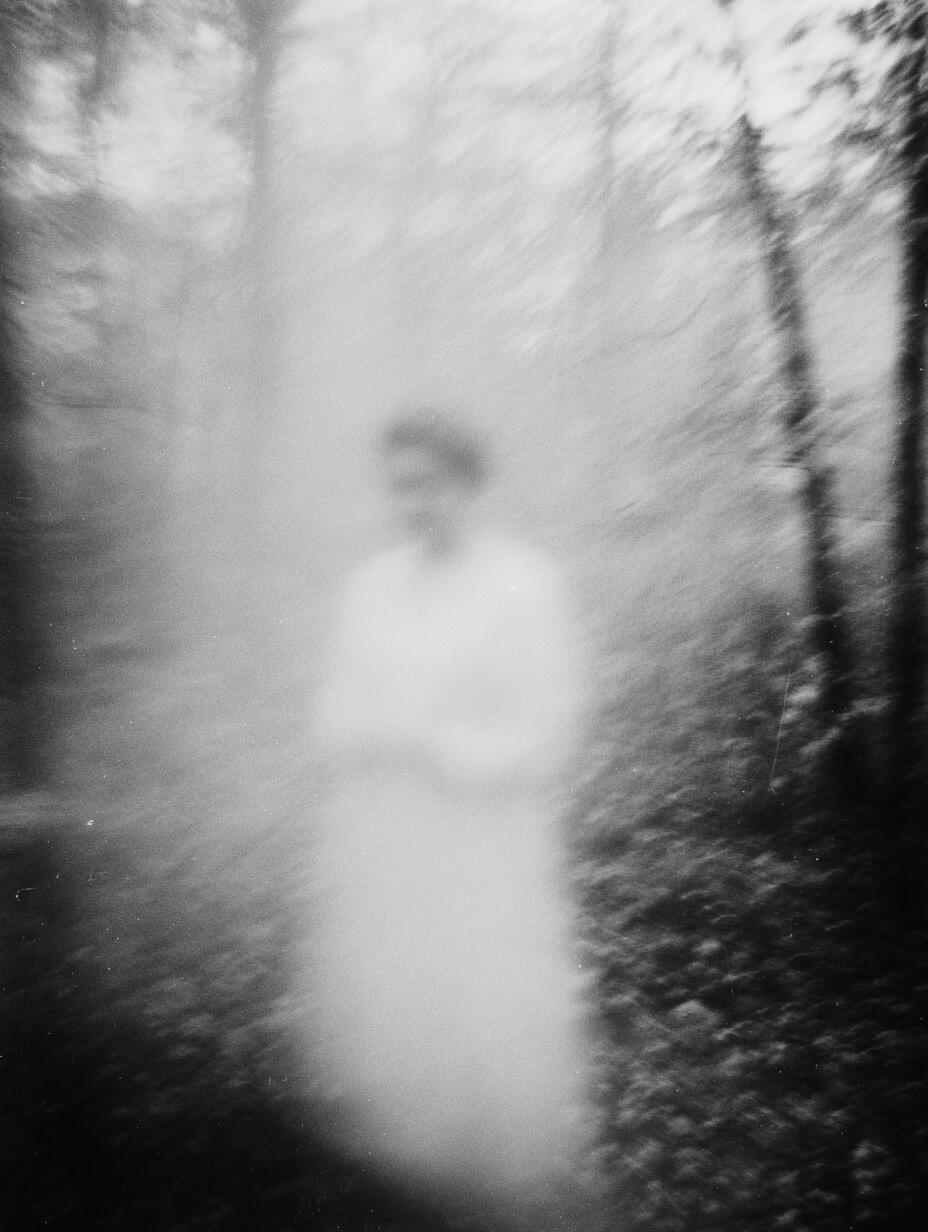 Woman Among Trees, 2025. Pigment print, 24 × 30 cm