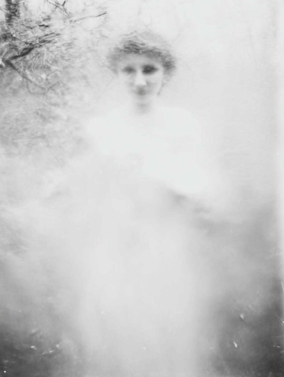 Portrait of Woman in White, 2025. Pigment print, 24 × 30 cm
