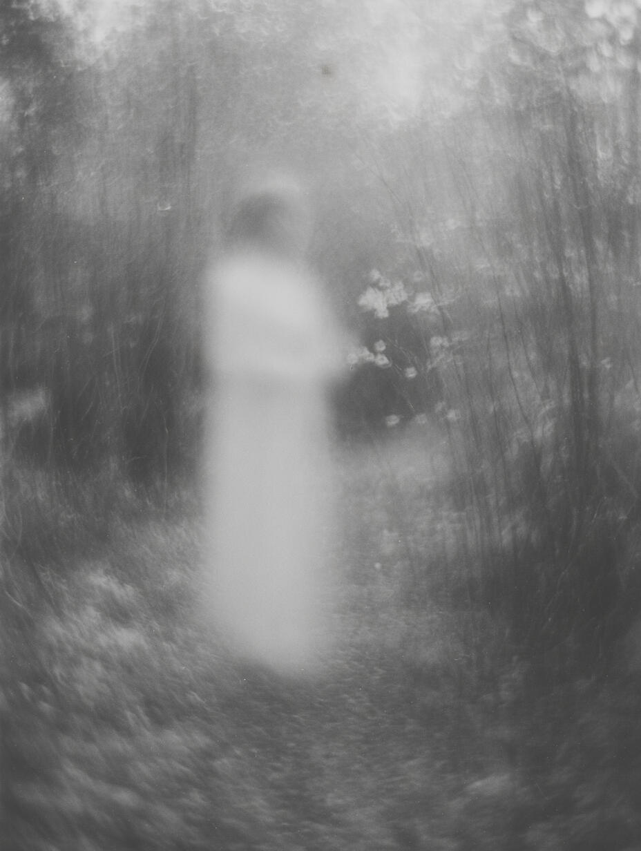 Woman in Haze, 2025. Pigment print, 24 × 30 cm