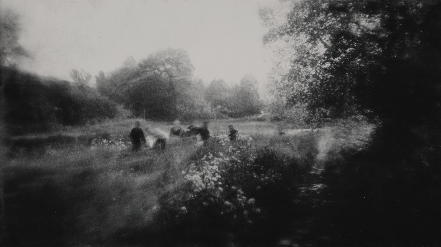 Farmers in a Meadow, 2025. Pigment print, 30 × 40 cm