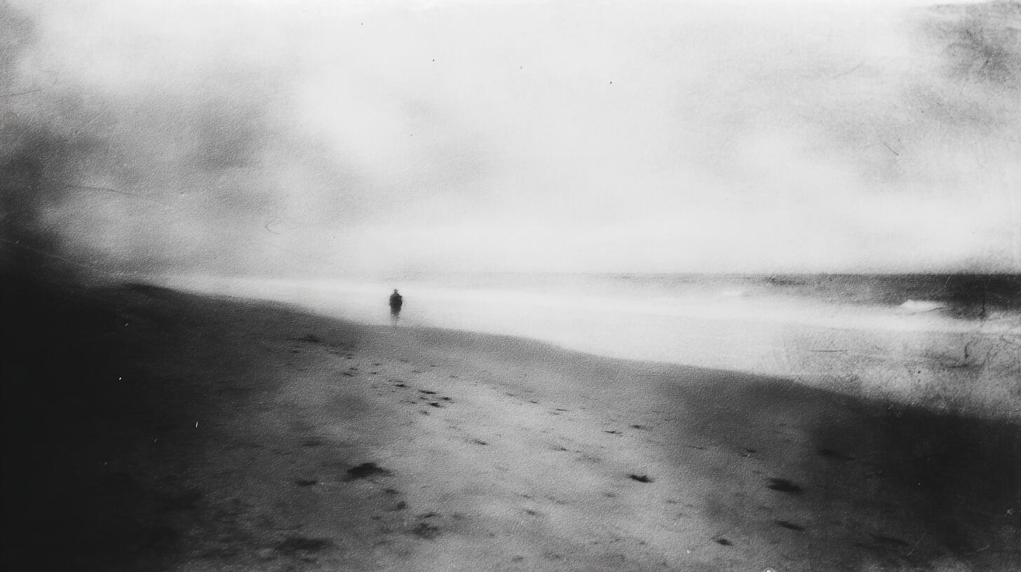 Figure at the Beach, 2025. Pigment print, 30 × 40 cm